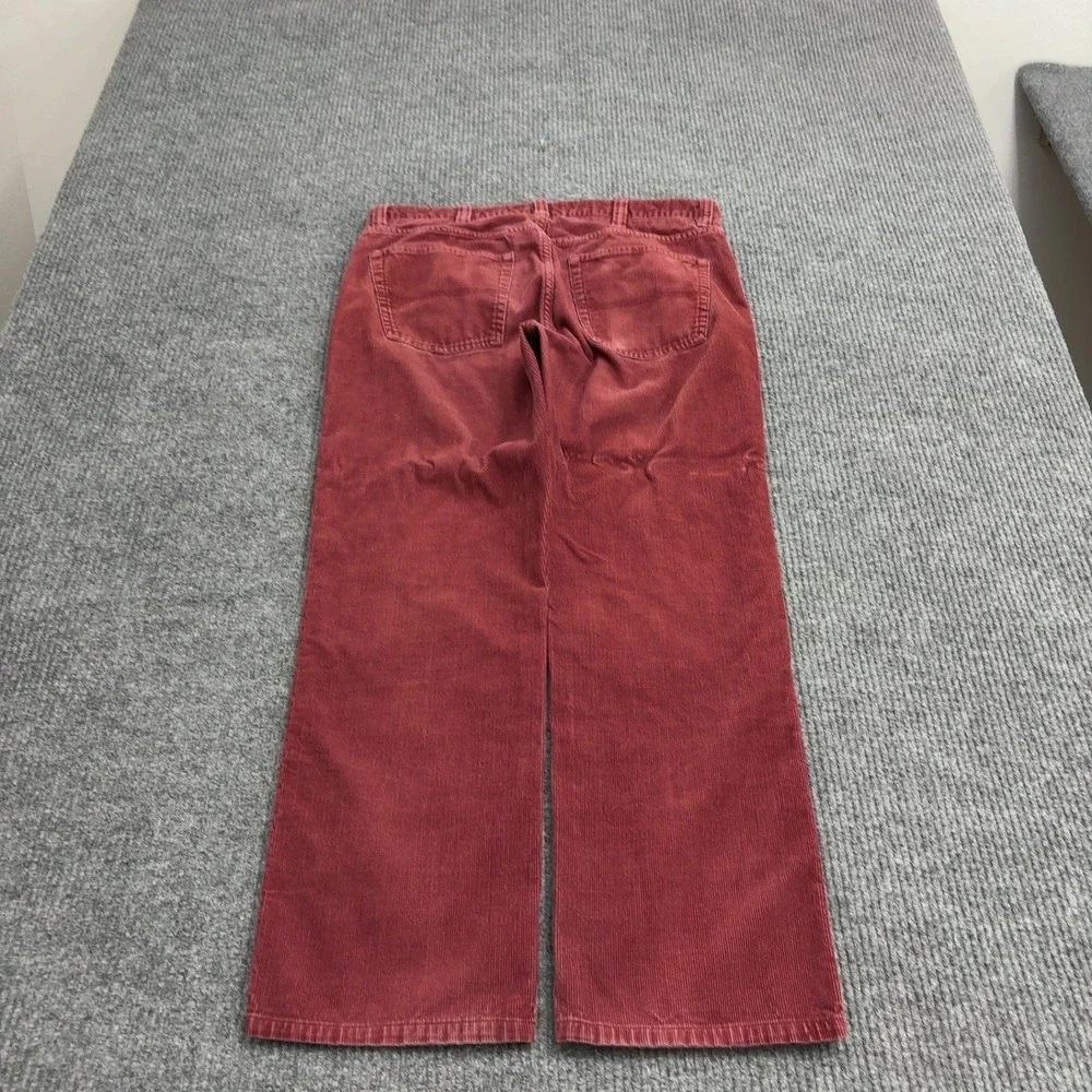 LL Bean Pants Mens 34x29 Red Cotton Corduroy Standard Fit Casual Gorpcore